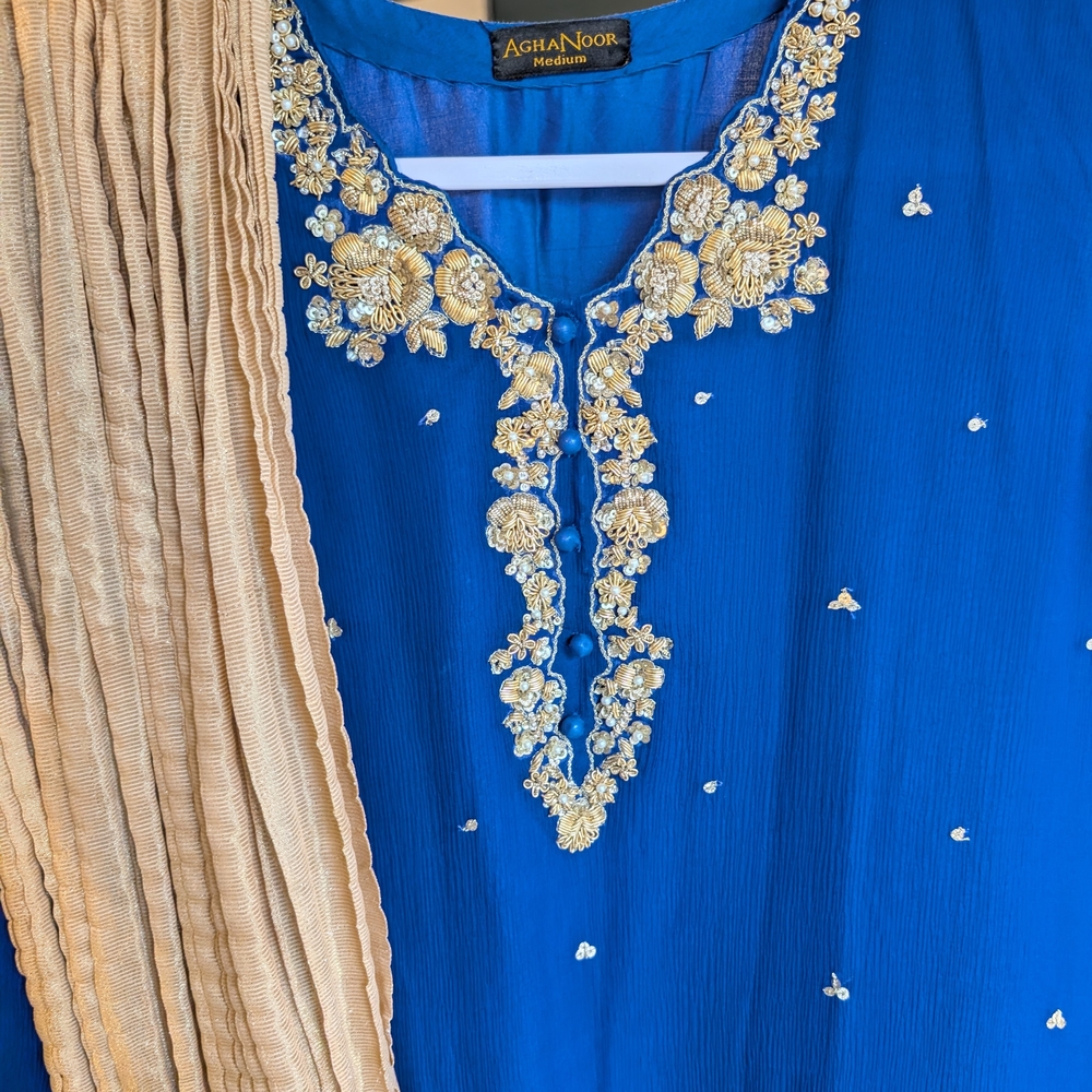 Pakistani Agha Noor Kameez And Dupatta - Picture 3 of 4